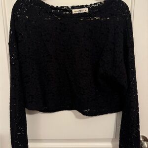 NATURAL LIFE Black Lace Blouse